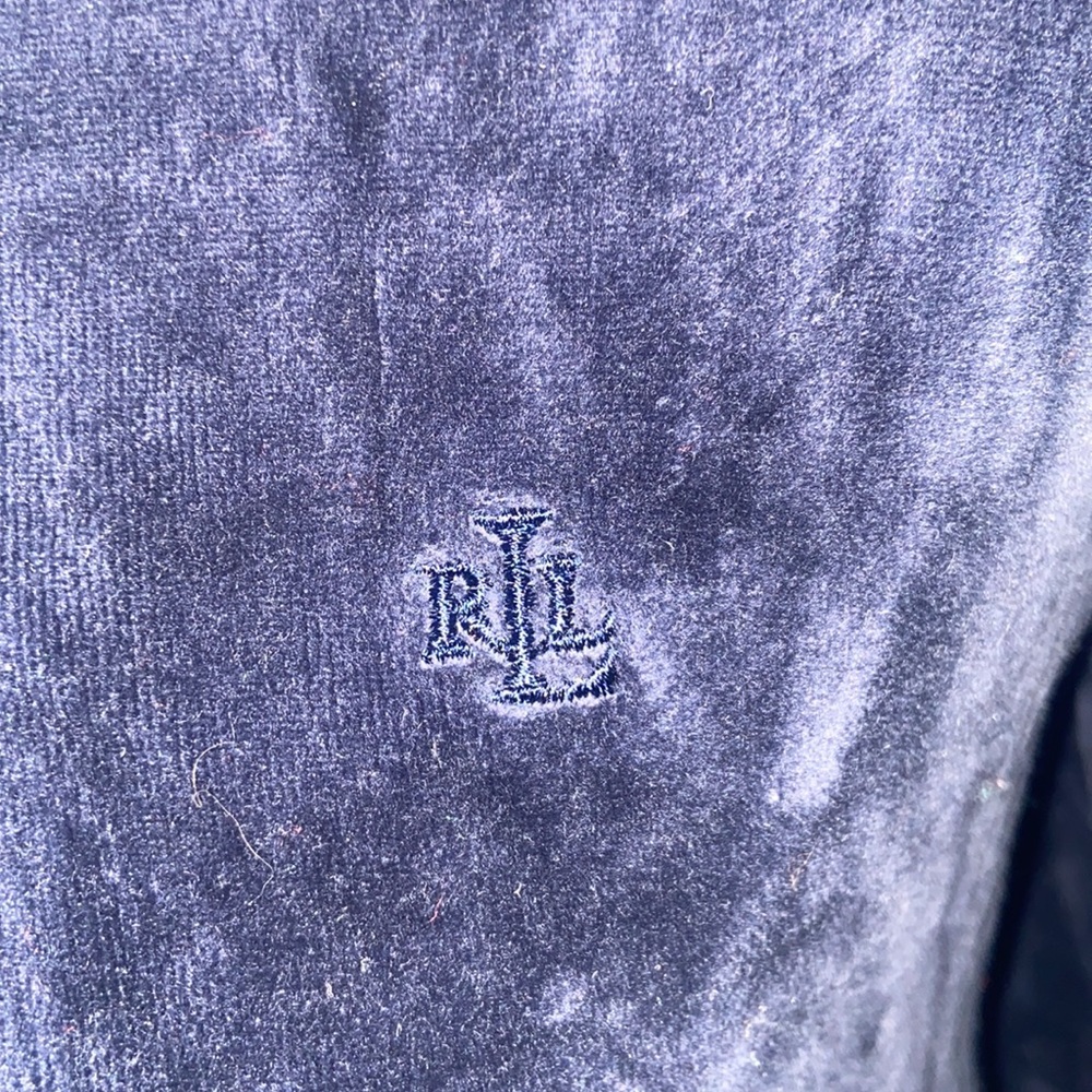 Ralph Lauren Blue Velour Jacket Size PMed VTG - Picture 4 of 6
